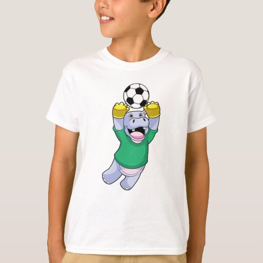 サッカースポーツのヒッポ Tシャツ (正面)