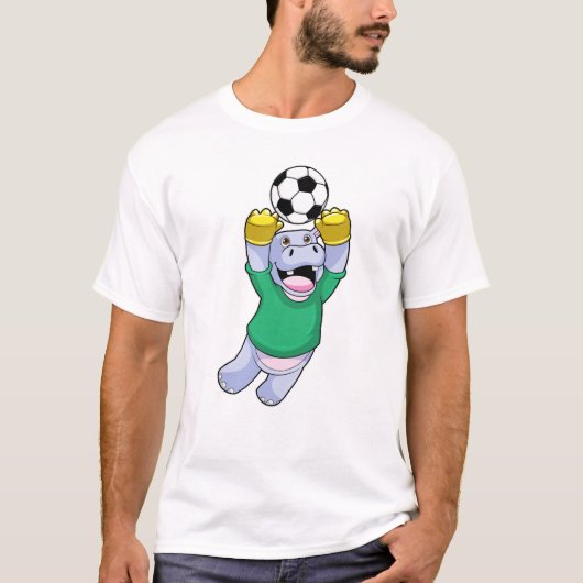 サッカースポーツのヒッポ Tシャツ (正面)