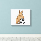 サッカースポーツのリス キャンバスプリント (インサイチュ (ウッドフロア))