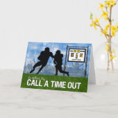 サッカースポーツをテーマにした父の日の名前 カード (黄色い花)