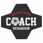 サッカースポーツコーチ – 赤 サッカーボール (フラット)