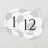 サッカースポーツシルバーテーブルナンバー 招待状 (正面/裏面)