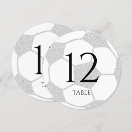 サッカースポーツシルバーテーブルナンバー 招待状