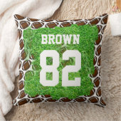 サッカースポーツターフチーム名番号 クッション (ブランケット)