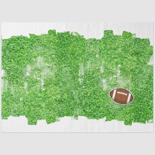 サッカースポーツチームターフグリーングラスフィールドティッシュ 薄葉紙 (正面)