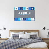 サッカースポーツバーバルミツワーサインインボード キャンバスプリント (インサイチュ (寝室))