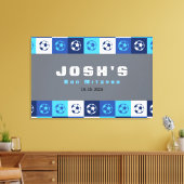 サッカースポーツバーバルミツワーサインインボード キャンバスプリント (インサイチュ (リビング))