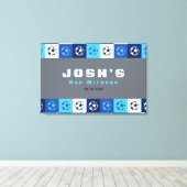 サッカースポーツバーバルミツワーサインインボード キャンバスプリント (インサイチュ (ウッドフロア))