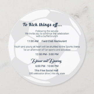 サッカースポーツバー（ユダヤ教の）バル・ミツバー詳細と情報 招待状