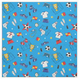 サッカースポーツパターン(の模様が)あるテーマ ファブリック