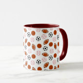 サッカースポーツパターン マグカップ (正面右)