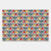 サッカースポーツパターン ラッピングペーパーシート (正面2)