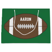 サッカースポーツパーソナライズされたラージ抱き枕 ラージペーパーバッグ (正面)