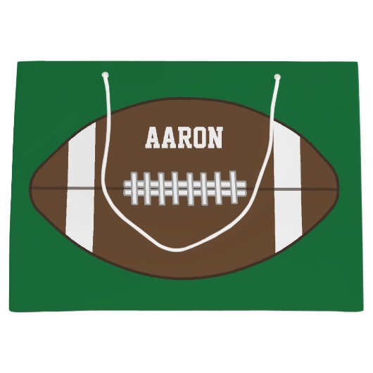 サッカースポーツパーソナライズされたラージ抱き枕 ラージペーパーバッグ (正面)