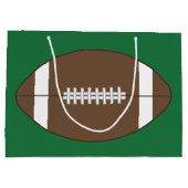 サッカースポーツパーソナライズされたラージ抱き枕 ラージペーパーバッグ (裏面)