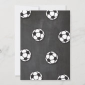 サッカースポーツパーティーサッカーボール誕生日招待状 招待状 (裏面)