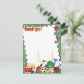 サッカースポーツファン4x5フラットサンキューノート 招待状 (スタンド正面)