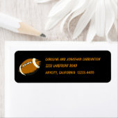 サッカースポーツブラックアンドブラウン差出人住所 ラベル (インサイチュ)