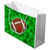 サッカースポーツプレイヤーNUMBERグリーンフィールド ラージペーパーバッグ (正面アングル)