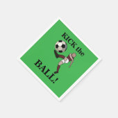 サッカースポーツプレーヤーコーチ誕生日パーティー スタンダードカクテルナプキン (角)