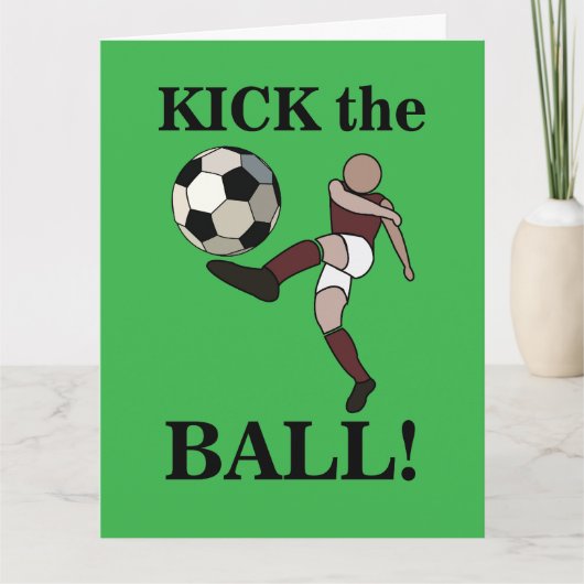 サッカースポーツプレーヤーコーチ誕生日 カード (正面)