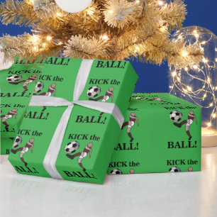 サッカースポーツプレーヤーコーチ誕生日 ラッピングペーパー