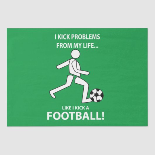 サッカースポーツプレーヤーサッカーサッカー 薄葉紙 (正面)