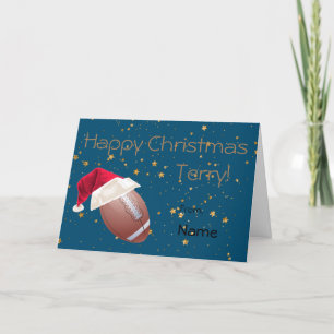 サッカースポーツホリデークリスマスパーソナライズされた シーズンカード