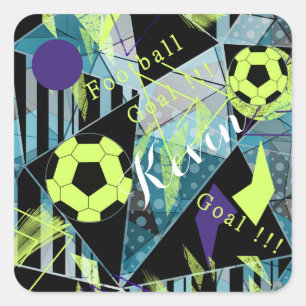 サッカースポーツボールゲーム スクエアシール