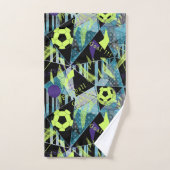 サッカースポーツボールゲーム バスタオルセット (ハンドタオル)