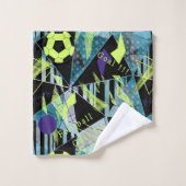 サッカースポーツボールゲーム バスタオルセット (ウォッシュタオル)