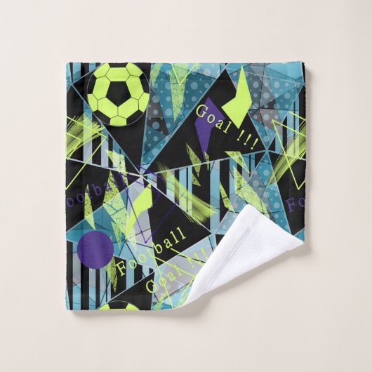 サッカースポーツボールゲーム バスタオルセット (ウォッシュタオル)