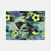 サッカースポーツボールゲーム フリースブランケット (正面(横))