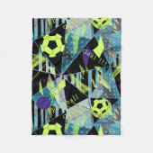 サッカースポーツボールゲーム フリースブランケット (正面)