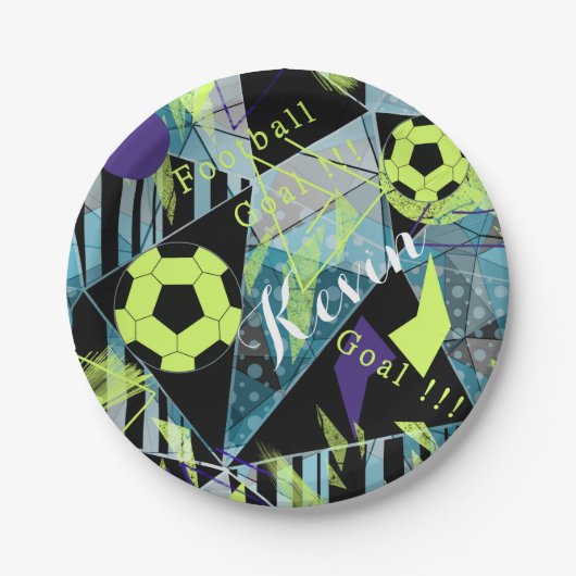 サッカースポーツボールゲーム ペーパープレート (正面)