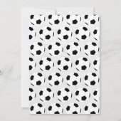 サッカースポーツボール子供の誕生日 招待状 (裏面)
