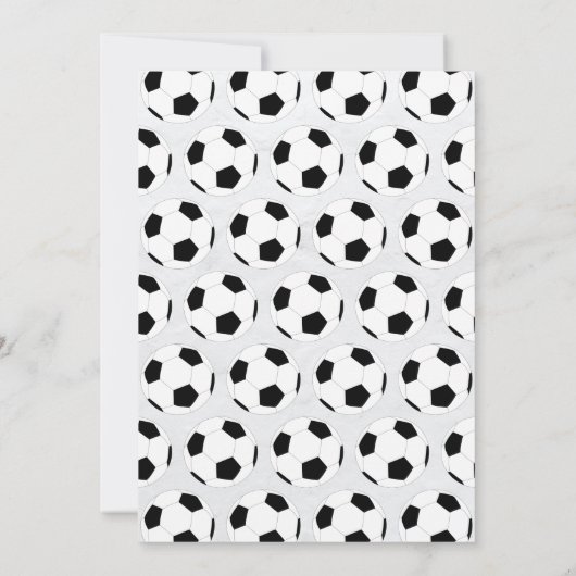 サッカースポーツボール子供の誕生日 招待状 (裏面)