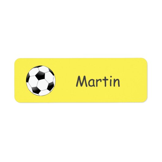 サッカースポーツ名キッズラベル ラベル (正面)