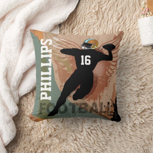 サッカースポーツ名前をカスタムする番号 | tan クッション (ブランケット)