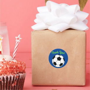 サッカースポーツ誕生会ありがとう ラウンドシール