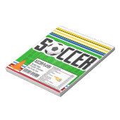 サッカースポーツ誕生日キャンディバーラッパ好み ノートパッド (回転)