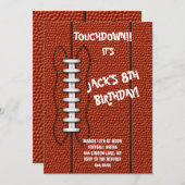 サッカースポーツ誕生日パーティーへの招待 招待状 (正面/裏面)