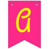 サッカースポーツ誕生日パーティーピンク バンティングフラッグ (第3の旗)