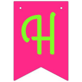 サッカースポーツ誕生日パーティーピンク バンティングフラッグ (第2の旗)