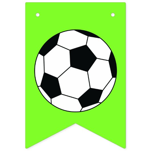 サッカースポーツ誕生日パーティーピンク バンティングフラッグ (第1の旗)