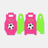 サッカースポーツ誕生日パーティーピンク フェイバーボックス (折り畳みなし)