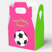 サッカースポーツ誕生日パーティーピンク フェイバーボックス (オープン)