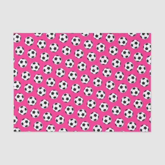 サッカースポーツ誕生日パーティーピンク 薄葉紙 (正面)