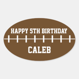 サッカースポーツ誕生日パーティー好意ステッカーラベル 楕円形シール