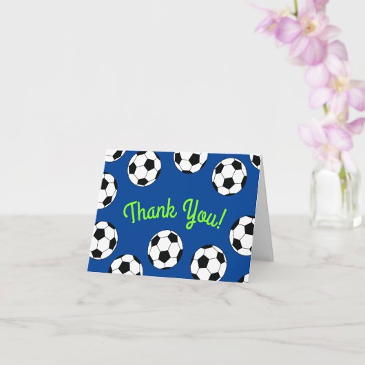 サッカースポーツ誕生日パーティー感謝 カード (蘭)